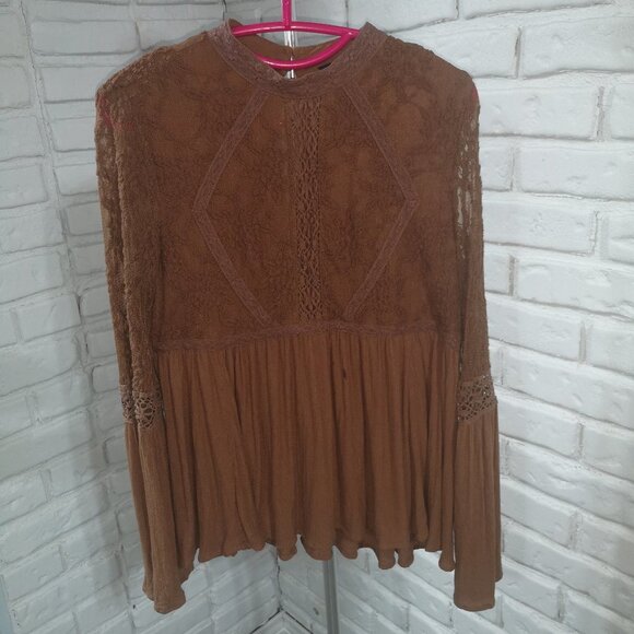 2 / $30.00 - American Eagle Outfitters Ladies Rust Size Medium Boho Blouse - Picture 2 of 10